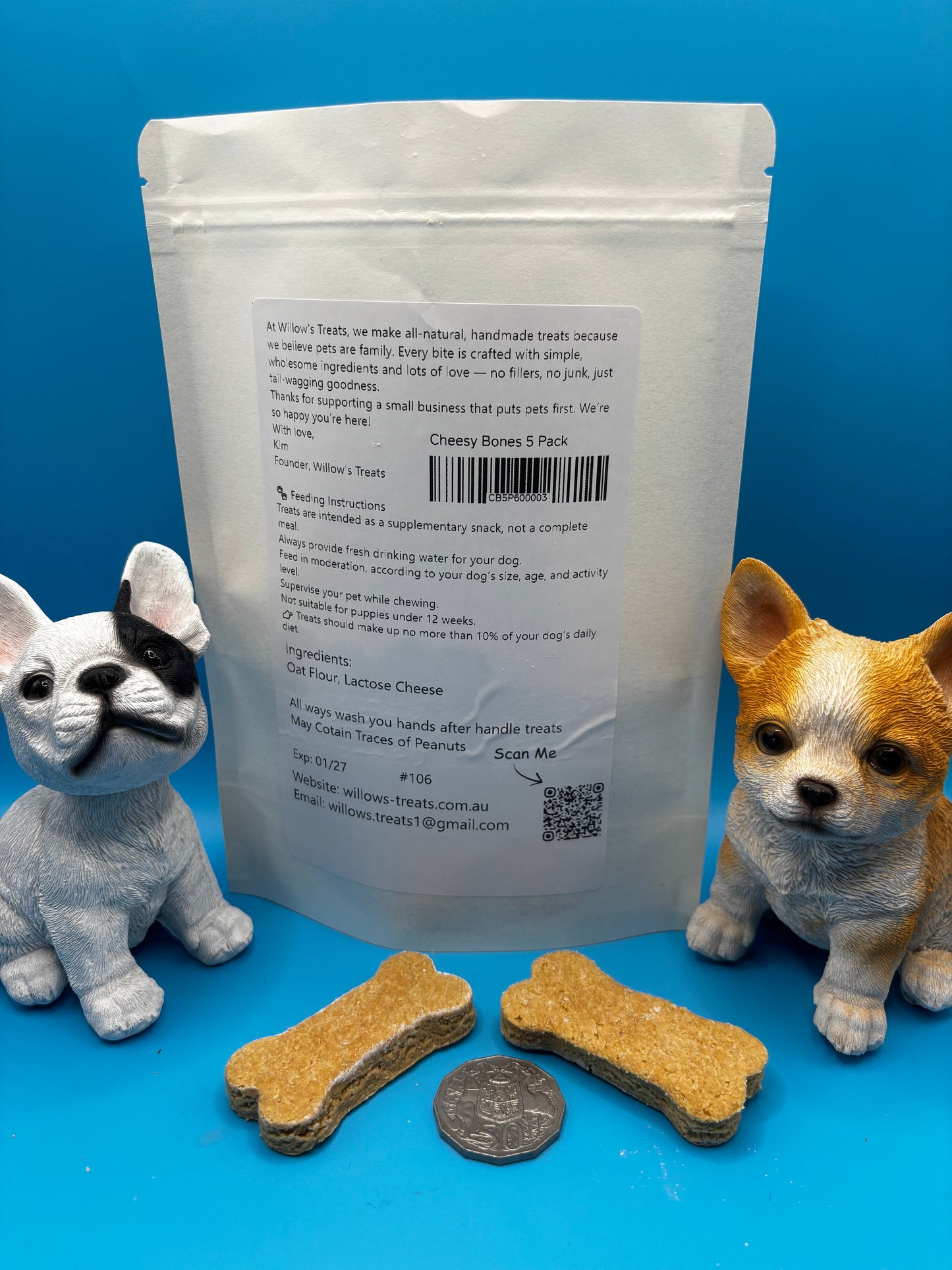 Willow's Treats – Cheese Bones 5 Pack